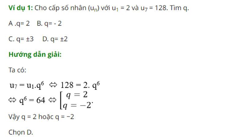 Công thức cấp số cộng