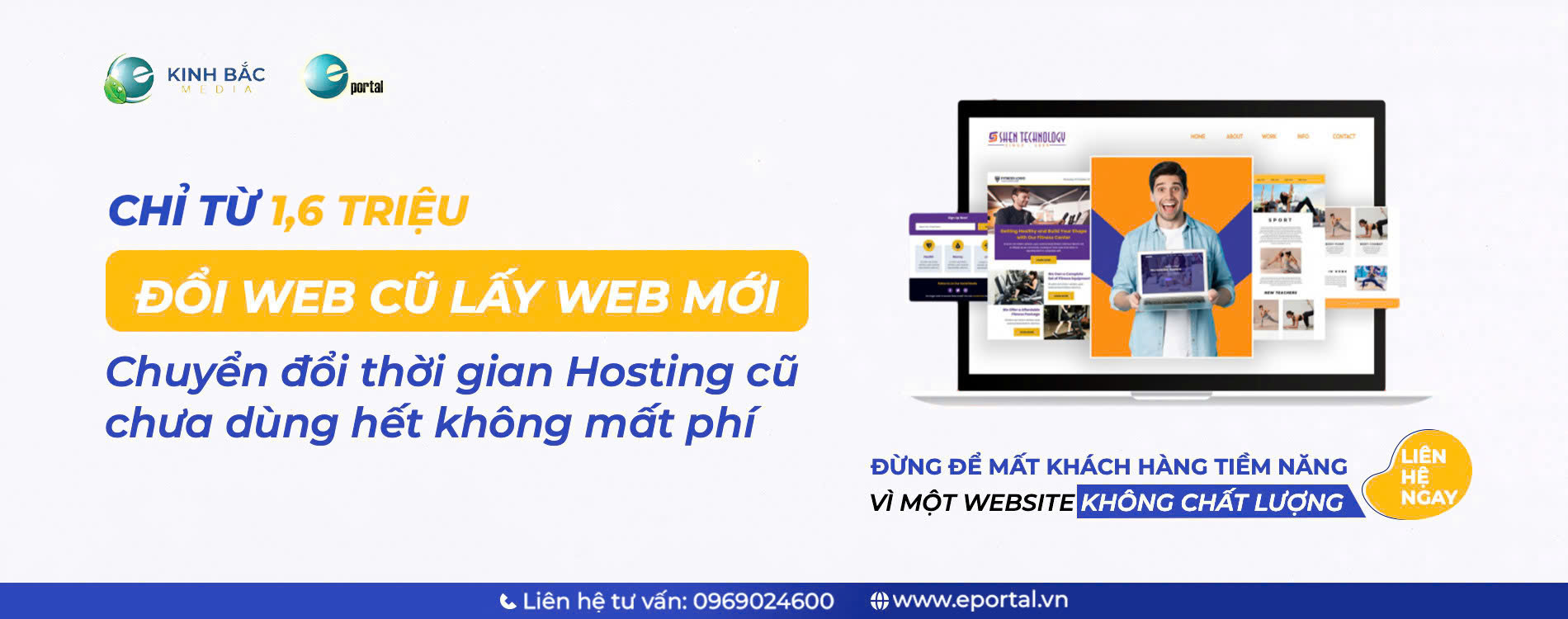 Thiết Kế Website trọn gói Eportal, chuyên dịch vụ thiết kế website chuyên nghiệp giá rẻ, tương thích di động