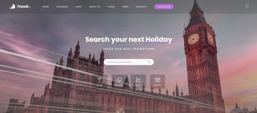 Thiết kế website du lịch chuyên nghiệp