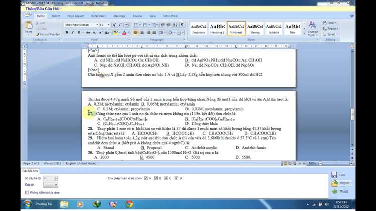 trộn đề trắc nghiệm online